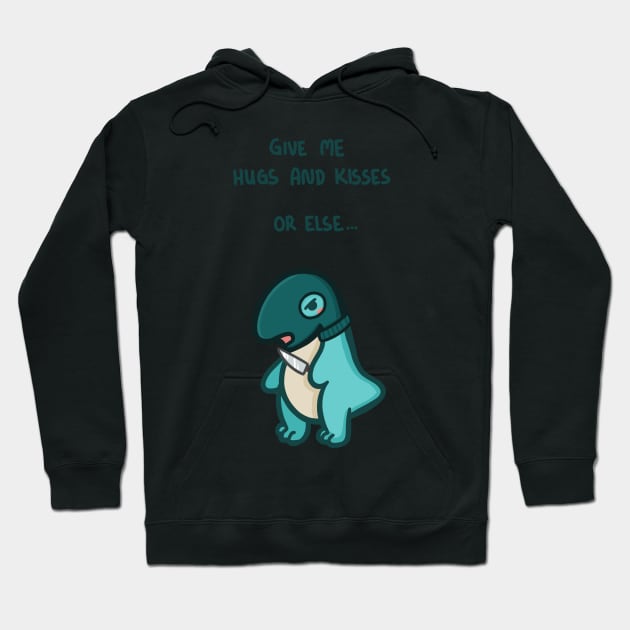 Love Robbery, T-Rex, Dino, Dinosaur Hoodie by hugadino